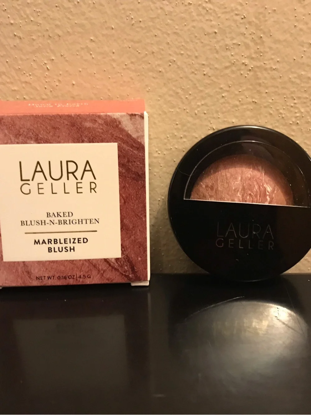 Laura Geller Baked Marbleized Blush - Pink Down to Earth Satin Finish.